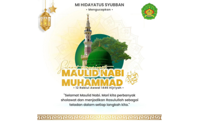 Peringatan Maulid Nabi Muhammad di MI HIDAYATUS SYUBBAN